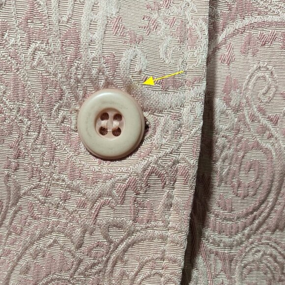 Tapemeasure Anthropologie Pink Paisley Brocade Button-Up Military Jacket - Picture 10 of 10